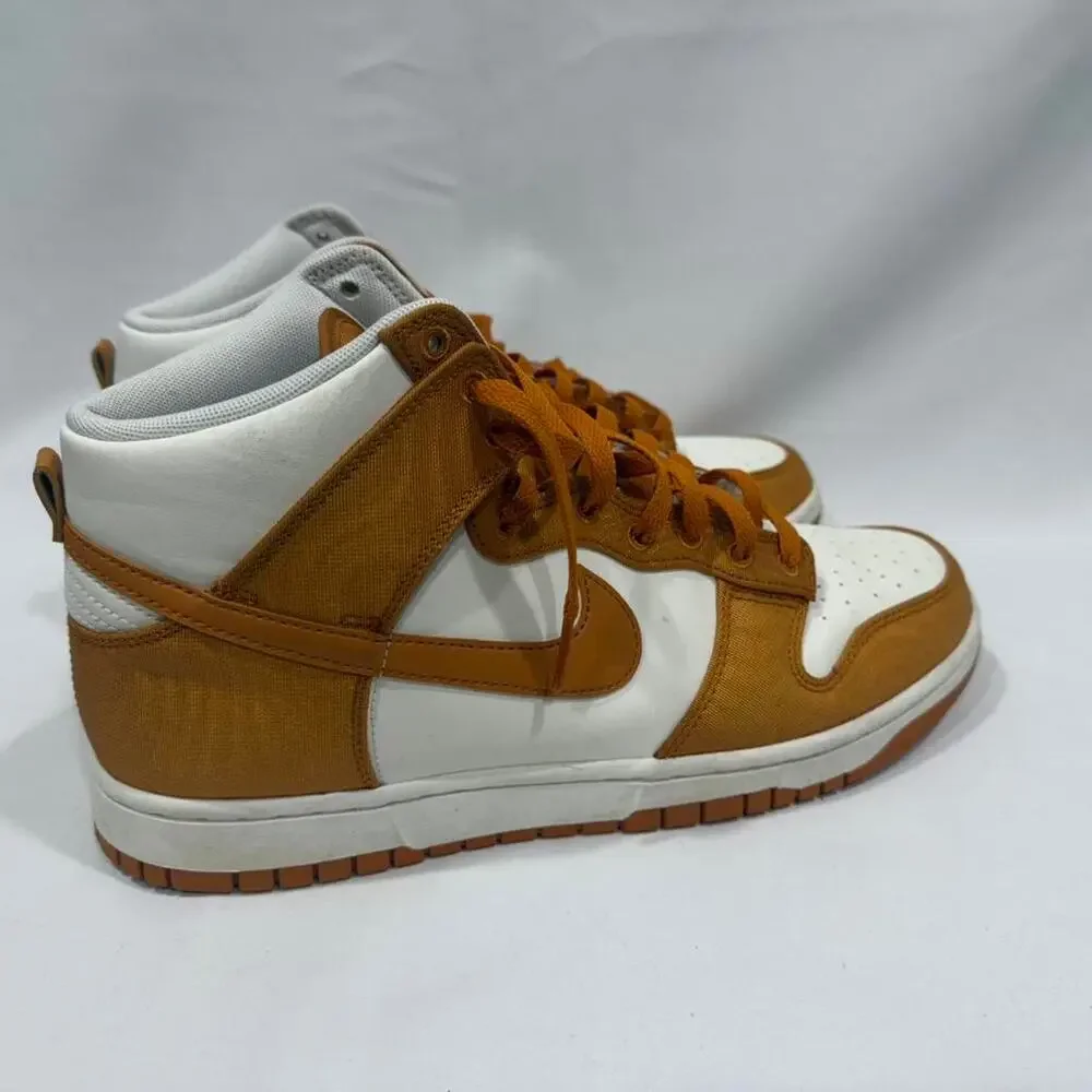 Authentic Nike Dunks High Tops Men's Sz 10 Orange & White DV7223-800 Athletic - Picture 1 of 7